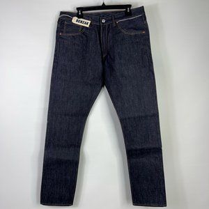 Benzak Candiani Denim Mens Classic Slim Jeans B-01 Blue Dark Wash 36 New
